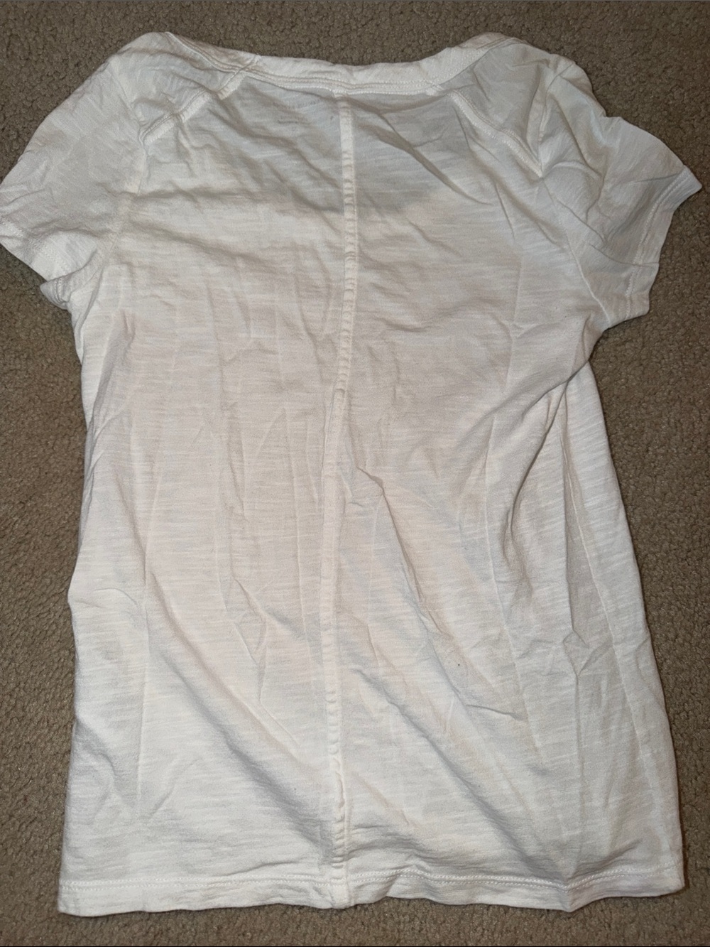 Banana Republic White Scoop Neck Short Sleeve Tee - Picture 4 of 5